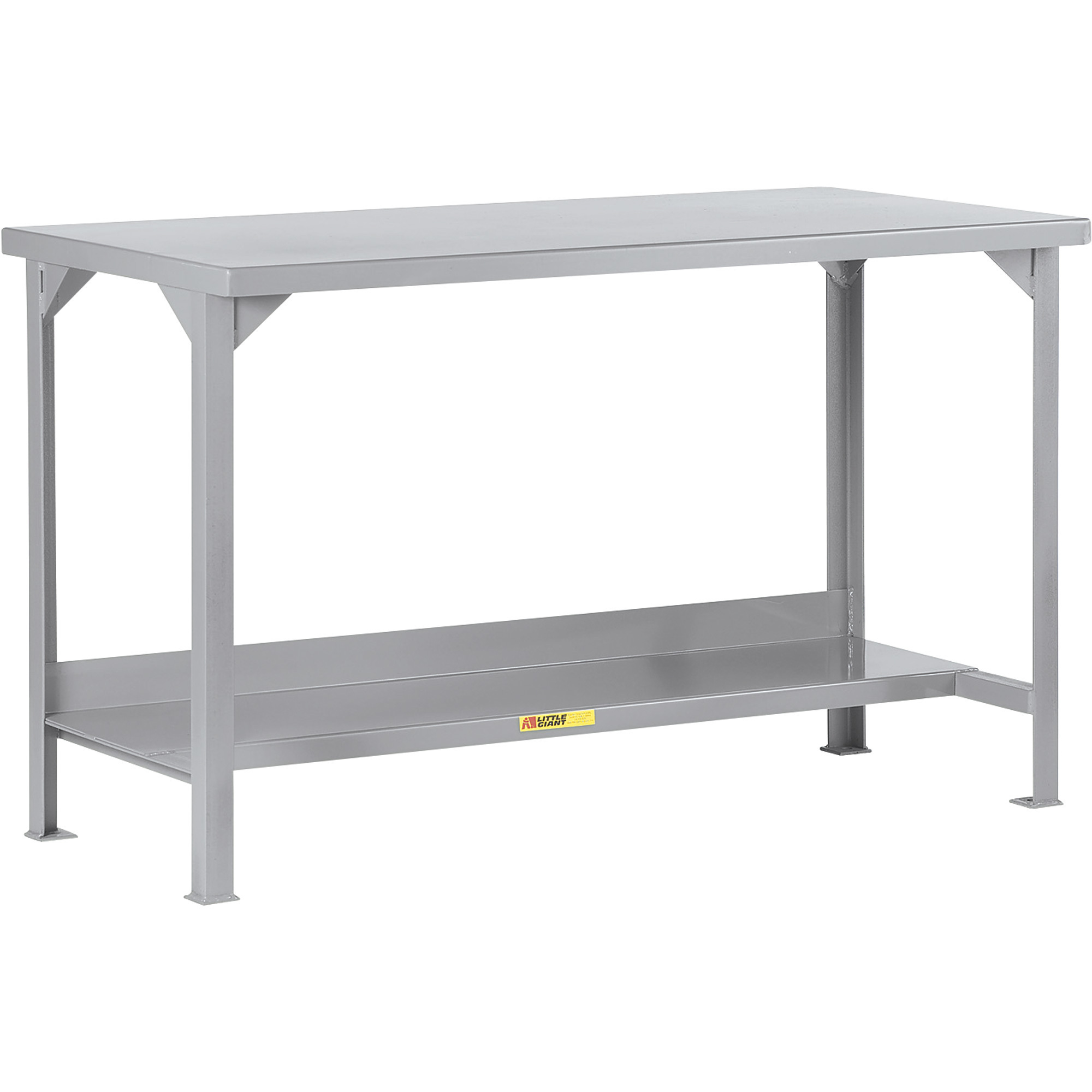 Little Giant Welded Steel Workbench - 60in.W x 30in.D x 36in.H, 500-Lb. Capacity, 12-Ga. Steel Top, Model# WST2-3060-36